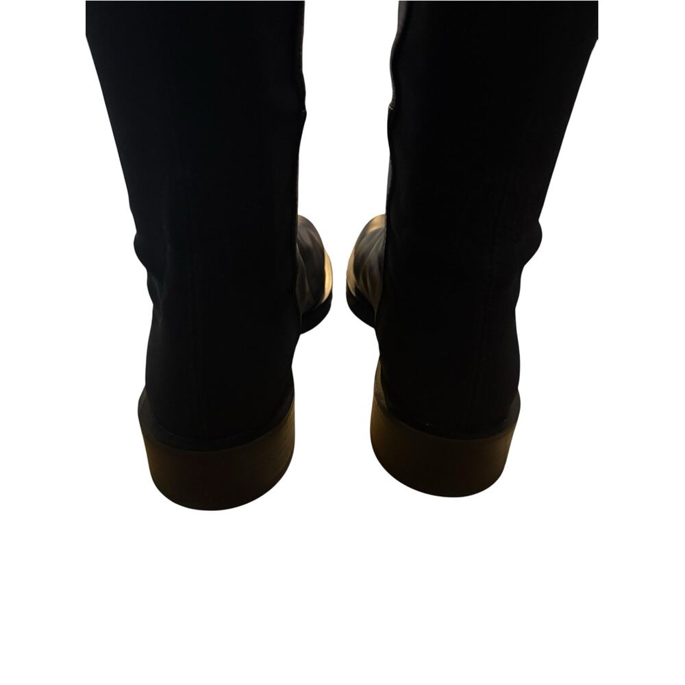 Stuart Weitzman Over The Knee Boots Black Nappa Leather Size US 10 Wide - Picture 5 of 8